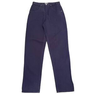 French‎ Dressing Navy Blue Straight Leg Mom Jeans Vintage Pleated Pockets Size 8